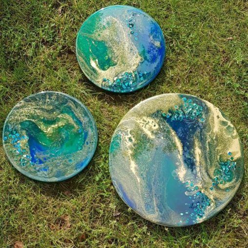 Piece 06 - handpoured epoxy resin wall artwork by Zora