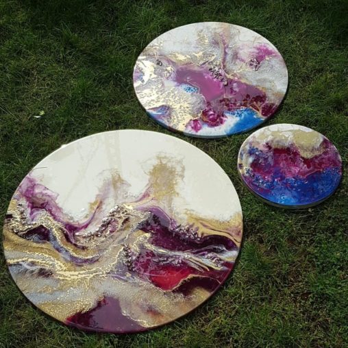 Piece 07 - handpoured epoxy resin wall artwork by Zora