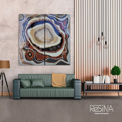 Piece 08 - handpoured epoxy resin wall artwork by Zora