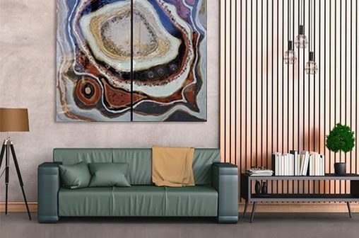 Piece 13 - handpoured epoxy resin wall artwork by Zora