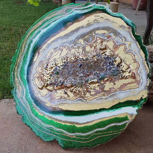 Piece 15 - handpoured epoxy resin wall artwork by Zora