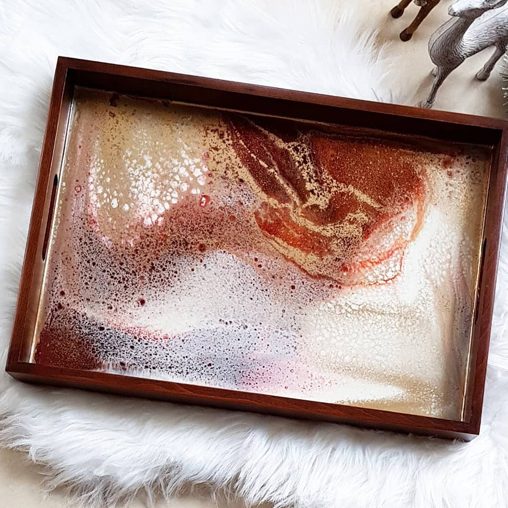 Piece 25 - handpoured epoxy resin wall artwork by Zora