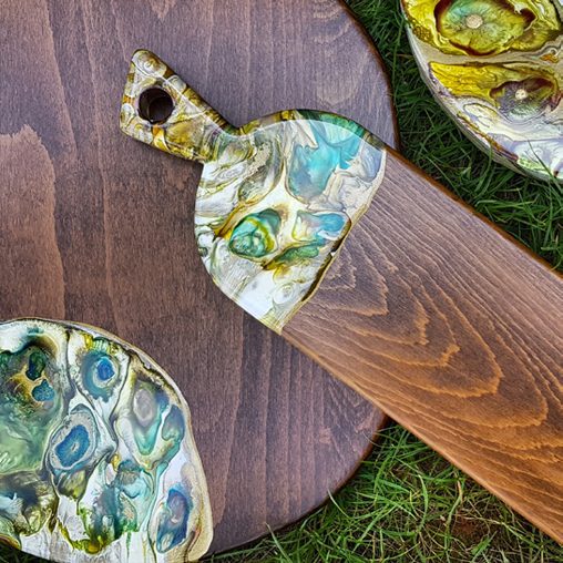 Piece 30 - handpoured epoxy resin wall artwork by Zora