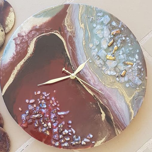 Piece 47 - handpoured epoxy resin wall artwork by Zora