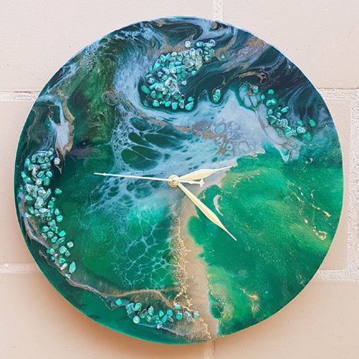 Piece 53 - handpoured epoxy resin wall artwork by Zora