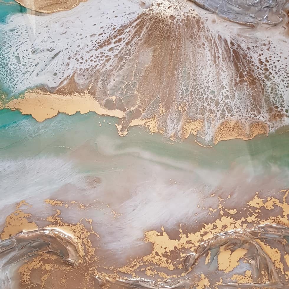 Piece 57 - handpoured epoxy resin wall artwork by Zora